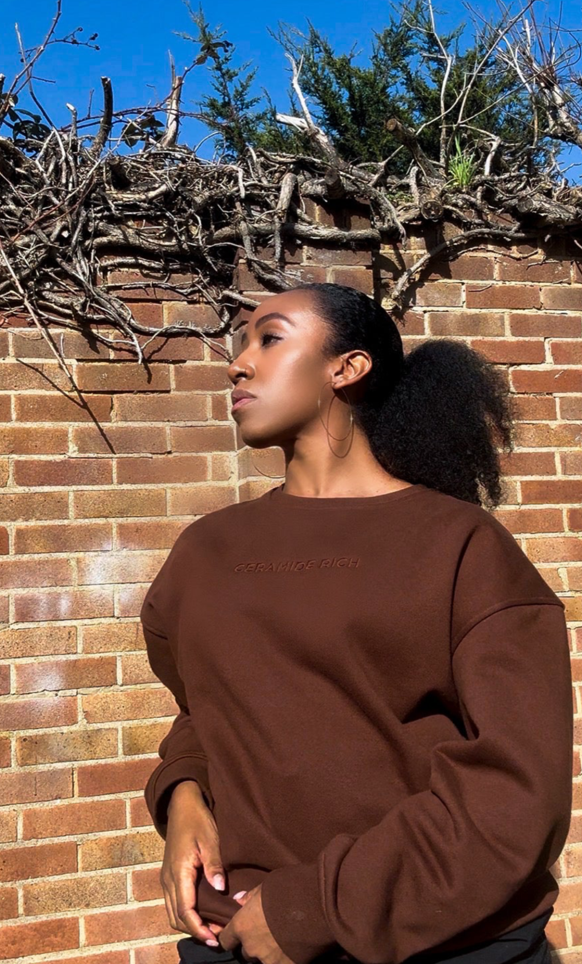 CERAMIDE RICH™ SWEATSHIRT - in BROWNSTONE ( Preorder)